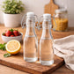 Premium 250ml Glass Water Bottle with Airtight Flip Top Cap | Leakproof & Reusable Bottle for Water, Juice, Oil, Vinegar