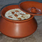 Pure Source India Round With Lid Clay Dahi Handi, 1 Ltr, 1 Piece, Brown, Unglazed Terracotta, 1 Liter