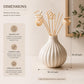 Pure Source India Ceramic Reed Diffuser Pot/Flower Pot/Christmas Decoration and New Year Gifts (Standard, White) with 8 pcs reed stick