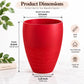 Pure Source India Red Flower Vase for Home Décor | Decorative Tabletop Planter for Living Room & Dining Table