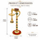 9 Inch Brass Peacock Diya for Pooja | Traditional Decorative Oil Lamp with Hanging Bell | Handmade Brass Deepam for Home Temple, Mandir, Diwali, Navratri & Housewarming Gift