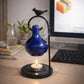Pure Source India Ceramic Oil Burner with Metal Stand, Hanging Aromatherapy Diffuser, Decorative Bird Design, 9 Inch for Home Décor, Meditation & Gifting