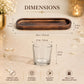 Pure Source India Glass Votive Tealight Candle Holders with Wooden Tray for Home Décor, Diwali Gifting, Living Room (Clear)