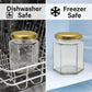 Pure Source India 190ml Hexagon Glass Jar with Golden Lid | Airtight & Leakproof | Dishwasher & Freezer Safe |for Spices, Pickles, Honey, Dry Fruits, Gifts & Kitchen Organization