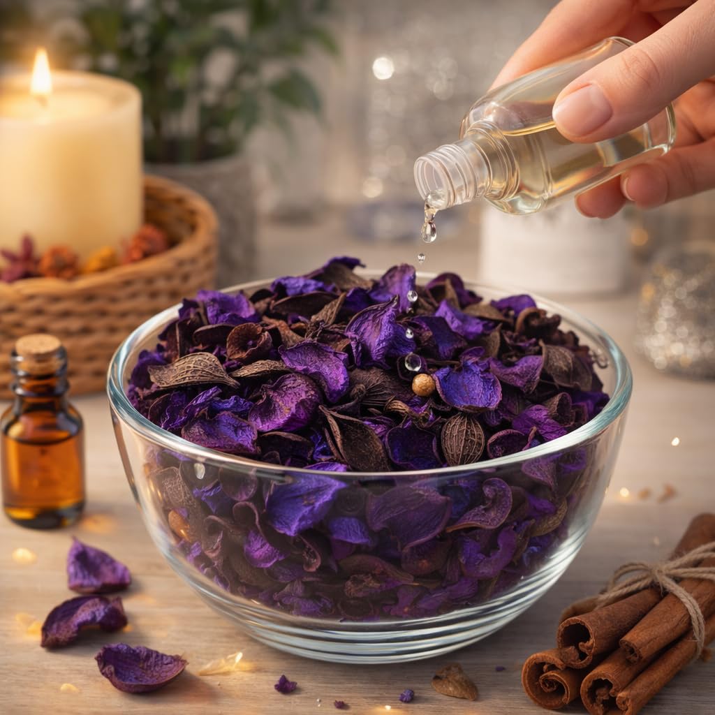 Pure Source India Blue, Potpourri – Natural Dried Flower Fragrance Lavender | Long Lasting Home Fragrance | Decorative Bowl Filler | Wardrobe & Car Freshener | Essential Oil Infused (Blue, 100gm)