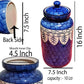 Pure Source India Ceramic Pickle Jar with Lid - 10 Ltr, 1 Piece, Multicolor
