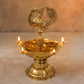 Pure Source India Brass Peacock Diya for Puja | Traditional Oil Lamp, 10 cm Length x 8 cm Height | Decorative Brass Deepam for Home Temple, Mandir, Aarti, Diwali & Festive Gifting