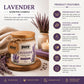 Pure Source India Premium Lavender Scented Wax Candle, 150 g | 35–40 Hours Long Burn Time | Aromatherapy Jar Candle for Home Fragrance, Home Decor, Diwali, Raksha Bandhan, Office, Spa & Gifting