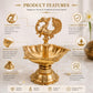 Pure Source India Brass Peacock Diya for Puja | Traditional Oil Lamp, 10 cm Length x 8 cm Height | Decorative Brass Deepam for Home Temple, Mandir, Aarti, Diwali & Festive Gifting