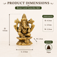 Pure Source India Pure Brass Ganesh Idol for Home, Office, Diwali Puja, Ganesh Chaturthi & Gifting Purpose