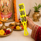 Pure Source India Handheld Plastic Tambourine Pack of 2 | 3-Pair Metal Jingle Percussion Instrument | Ideal for Bhajan, Kirtan, Pooja, Aarti, Garba, Music Practice & Cultural Events | Yellow