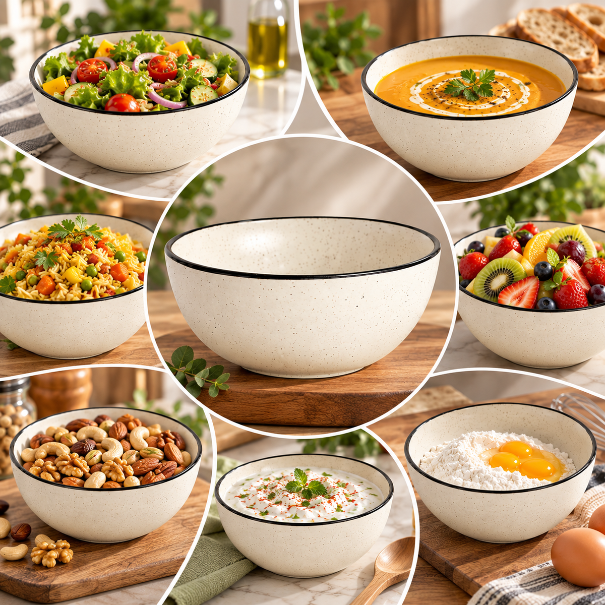 Pure Source India Dotted White Small Ceramic Bowl Handcrafted/Decorative Bowls for Home and Kitchen(3.5 Inch Diameter, 1.5 Inch Height)