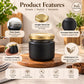 Pure Source India 250 ML Black Glass Storage Jar | Wide Mouth Kitchen Jar for Pickles, Spices, Dry Fruits, Cookies & Snacks
