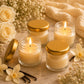 Pure Source India Fragrance Scented Mini Jar Wax Candle Set of 4 | Smokeless Candles with Gold Lid |for Home Decor, Diwali, Wedding, Birthday & Gifts
