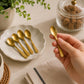Pure Source India 3 Inch Brass Spoon Perfect for Spices, Coffee and Dessert Spoon