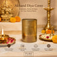 Pure Source India 6 Inch Akhand Jyot Wind Protector | Akhand Deep Cover | Diya, Deepak & Jyoti Metal Safety Guard for Puja Mandir