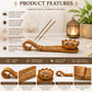 Wooden Incense Holder with Lotus Tea Light Candle Holder | Dual-Purpose Ash Catcher & Candle Stand | Natural Wooden Agarbatti Stand for Home, Office, Meditation, Yoga & Pooja Décor