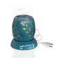 Pure Source India Ceramic Electric Aroma Diffuser Oil Burner/Oil Warmer Round Shape with Bulb (Green Small)