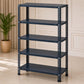Pure Source India Iron Matte Finish (2 X 1 X 4 FT) (5 Shelf) Adjustable Display Rack for Home Office & Gym Use