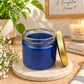 Pure Source India 250 ML Blue Glass Storage Jar | Wide Mouth Kitchen Jar for Pickles, Spices, Dry Fruits, Cookies & Snacks