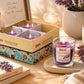 Pure Source India Lavender Votive Candles Set of 4,Scented Glass Candles, Aromatherapy Lavender Fragrance, Long Burning Decorative Candles for Home Décor, Bedroom, Relaxation, Meditation & Gift Giving