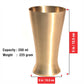 Pure Source India Bronze Kansa Glass Handmade, Serveware & Drinkware Glass Ideal for Dining Table Decoration (Pure Bronze -280 ML Gold)