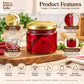 Pure Source India 250 ML Red Glass Storage Jar | Wide Mouth Kitchen Jar for Pickles, Spices, Dry Fruits, Cookies & Snacks