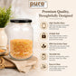 Pure Source India Glass Jar Container With Metal Black Airtight Lid, Capacity 500gm