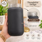 Pure Source India Black Matt Glass Jar with Gold Metal Lid, (1000ml), Airtight Kitchen & Pantry Container, Multipurpose Food Storage Jar