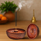 Wooden Round Incense Stick Holder |Agarbatti Stand| Incense Burner, Incense Ash Catcher for Temple, Home & Office (3.7 INCH)