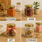 Pure Source India 190ml Hexagon Glass Jar with Golden Lid | Airtight & Leakproof | Dishwasher & Freezer Safe |for Spices, Pickles, Honey, Dry Fruits, Gifts & Kitchen Organization
