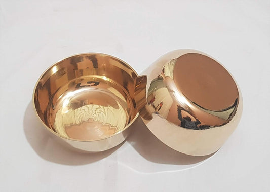 Pure Source India Handmade Bronze Kansa Bowl, 225 ml (4 Inch, 1 Pcs)