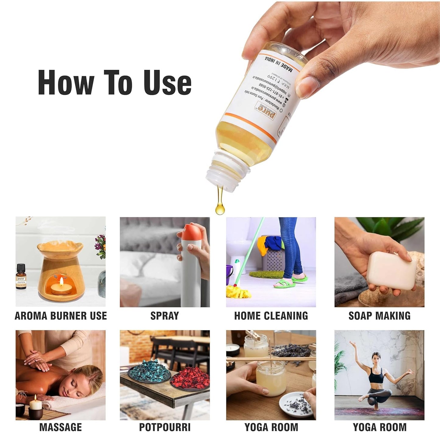 Pure Source India 100ml Relaxing Aroma Oil | Pure Fragrance Oil in Easy-to-Use Dropper Bottle | Ideal for Diffusers, Aroma Burners, Potpourri, DIY Candles, Soap Making & Home Fragrance