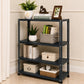 Pure Source India Iron Matte Finish (2 X 1 X 4 FT) (4 Shelf) Adjustable Display Rack for Home Office & Gym Use