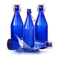 Premium 250ml Glass Water Bottle with Airtight Flip Top Cap | Leakproof & Reusable Bottle for Water, Juice, Oil, Vinegar