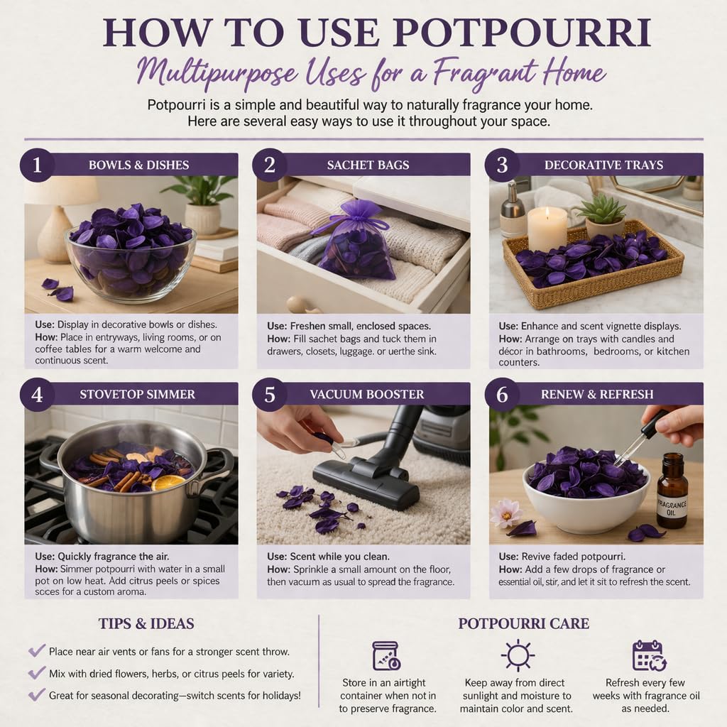 Pure Source India Blue, Potpourri – Natural Dried Flower Fragrance Lavender | Long Lasting Home Fragrance | Decorative Bowl Filler | Wardrobe & Car Freshener | Essential Oil Infused (Blue, 100gm)