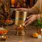 Pure Source India Akhand Jyot Wind Protector | Akhand Deep Diya Cover | Metal Deepak Flame Safety Guard for Puja Mandir