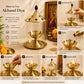Pure Source India Brass Akhand Diya with Glass Cover | Long Burning Jyot Lamp for Pooja Room, Temple, Home Mandir & Festivals | Wind Protection Design | 50ml Capacity