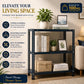Pure Source India Iron Matte Finish (2 X 1 X 2FT) (2 SHELF) Adjustable Display Rack