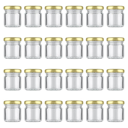 Pure Source India 41 GRM Round Mini Glass Jar with Airtight Cap