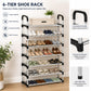 6 Tier Stainless Steel Shoe Rack Organizer | Easy Assembly Footwear Storage Shelf for Home, Office & Entryway