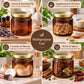 Pure Source India 250 ML Amber Glass Storage Jar | Wide Mouth Kitchen Jar for Pickles, Spices, Dry Fruits, Cookies & Snacks