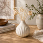 Pure Source India Ceramic Reed Diffuser Pot/Flower Pot/Christmas Decoration and New Year Gifts (Standard, White) with 8 pcs reed stick