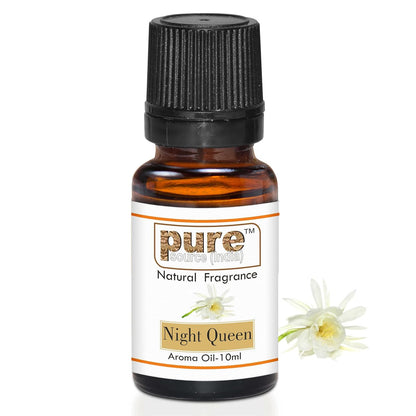 Pure Source India Night Queen Aroma Oil | Premium Fragrance Oil for Diffuser, Aromatherapy, Meditation, Candles, Soap Making, Humidifier & Home Air Freshener