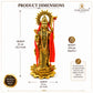 12 Inch Brass Lord Ram Idol Statue | Premium Handmade Ram Murti for Home Temple, Pooja Room, Office Desk & Gifting | Religious Decorative Showpiece