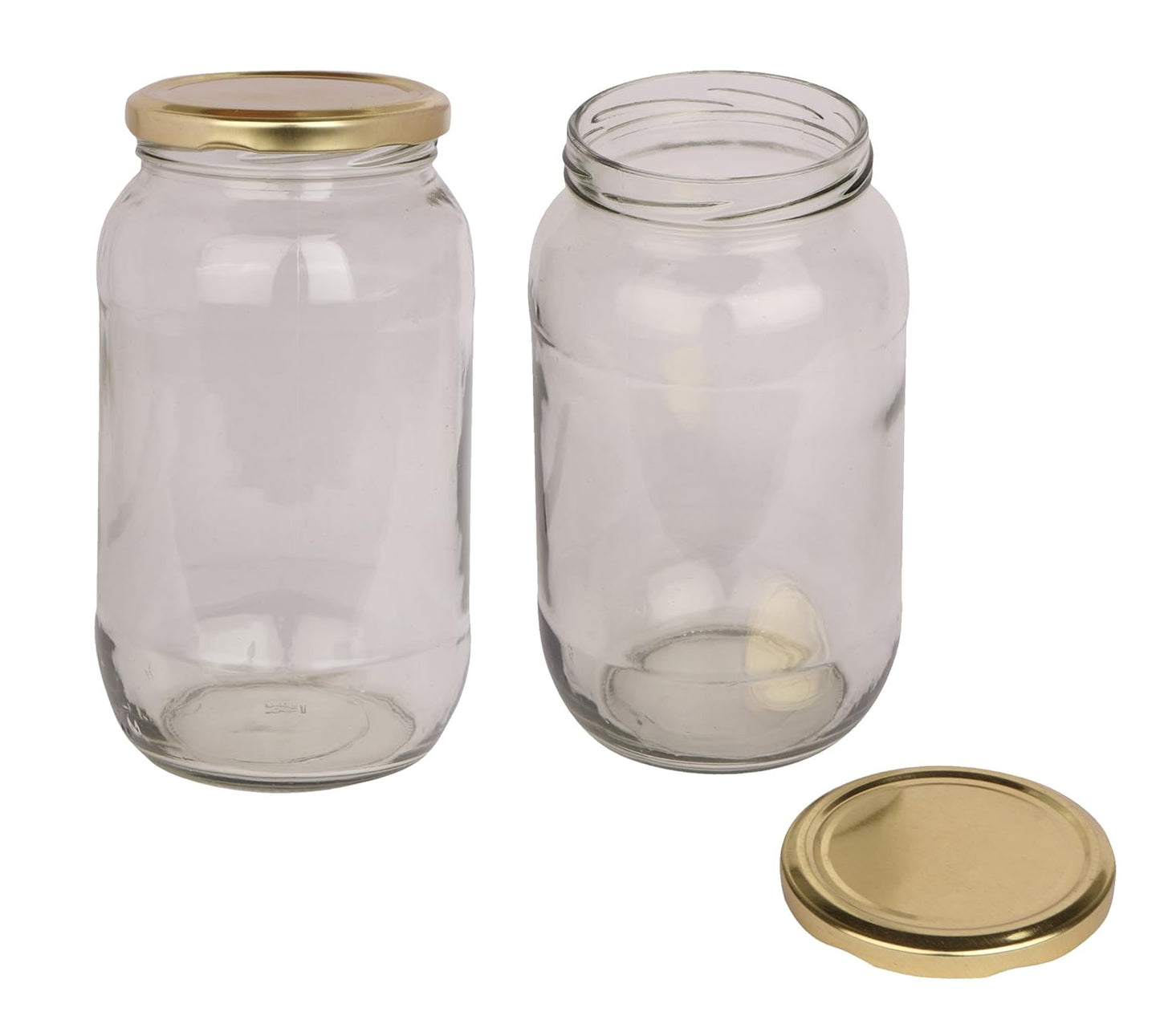 Pure Source India Glass Jar Container, with Airtight Lid, Suitable for Kitchen Stuff, Capacity-1 Ltr