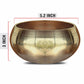 Pure Source India - 5 inches -Singing Bowl Set Singing bowl Mallet Meditation Sound Bowl Musical Instrument for Stress Relief and Meditation Music Gold