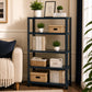 Pure Source India Iron Matte Finish (2 X 1 X 5 FT) (5 Shelf) Adjustable Display Rack for Home Office & Gym Use