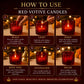 Pure Source India Pack of 4, Red Tea Light Votive Glass Candle Holders – Perfect for Diwali, Weddings, Spa & Holiday Décor