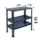 Iron Matte Finish (2 X 1 X 2FT) (3 SHELF) Adjustable Display Rack